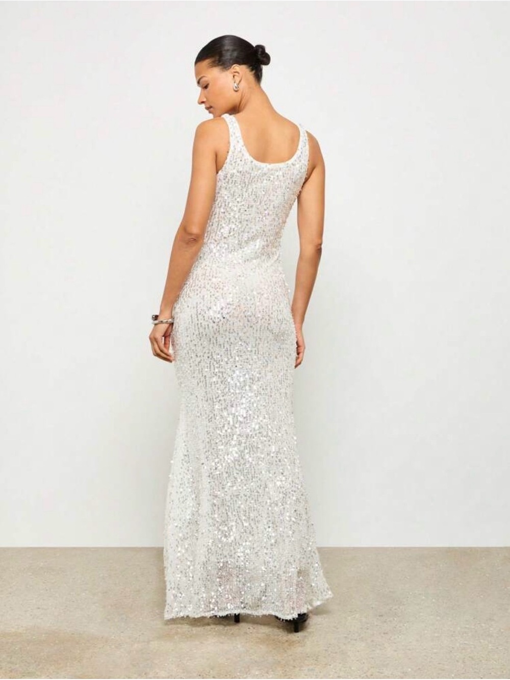 White Sequin Dress - Picture 3 of 8